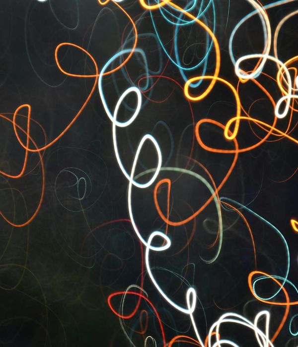 Abstract glowing lines representing energy and morning flow